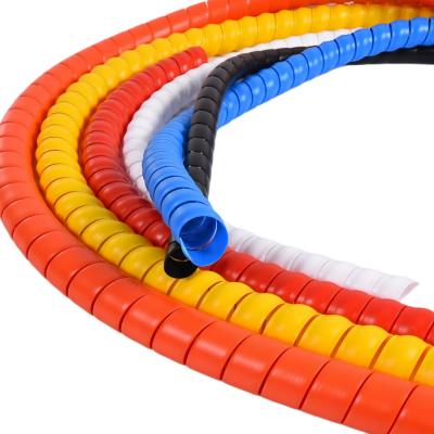 HDPE spiral hose guard for hydraulic hose abrasion protection